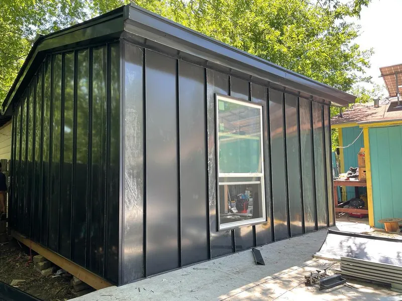 Black standing seam metal wall panels for Metal Roof Installation in West Jordan